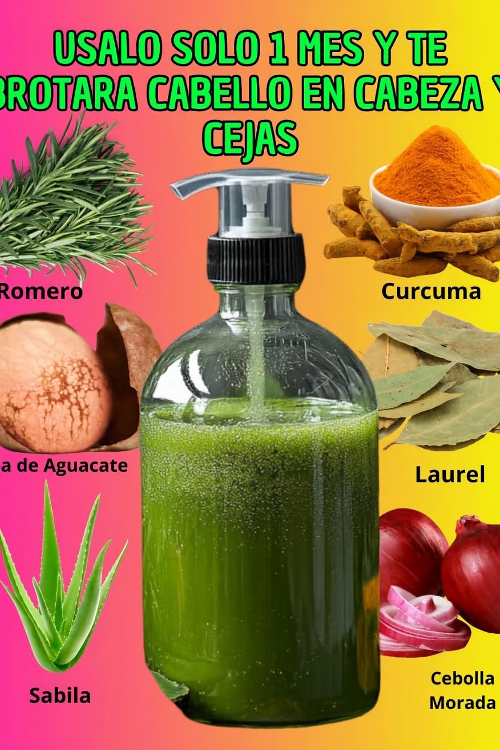 Receta natural para el crecimiento del cabello