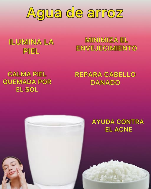 Agua de arroz y sus beneficios
