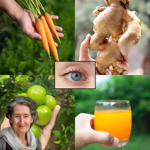 Ingredientes para una bebida natural para fortalecer la vista