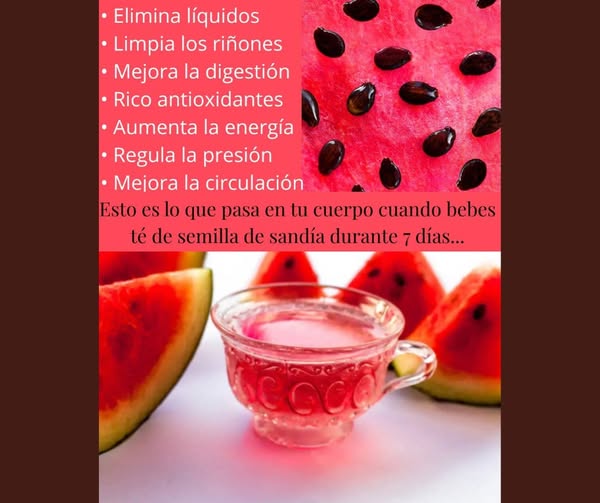 Beneficios del té de semilla de sandía