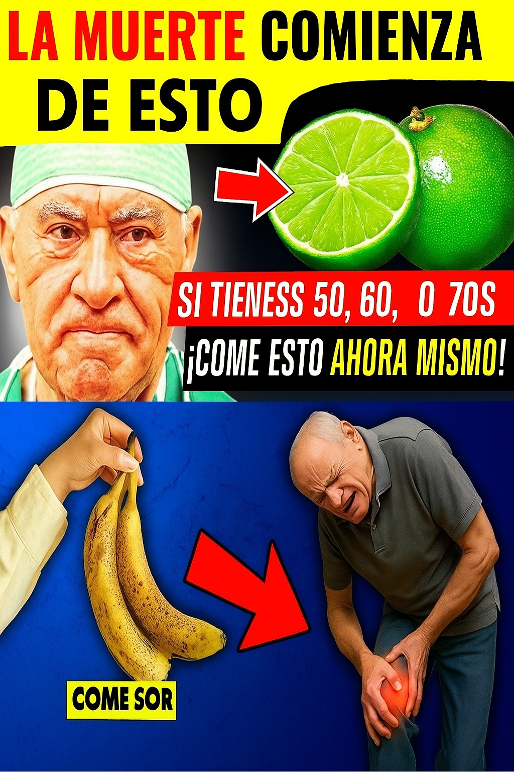 Beneficios de los limones y plátanos para personas mayores