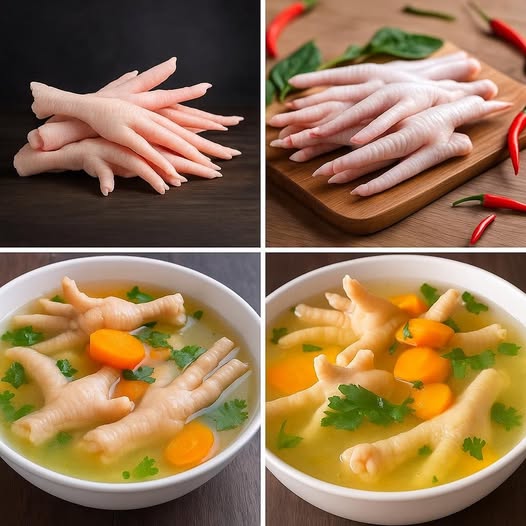 Sopa de patas de pollo