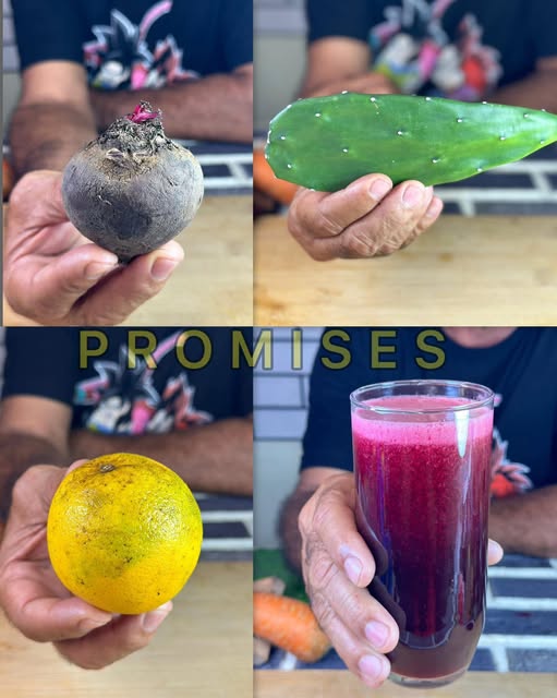 Bebida natural de remolacha, nopal y cítricos