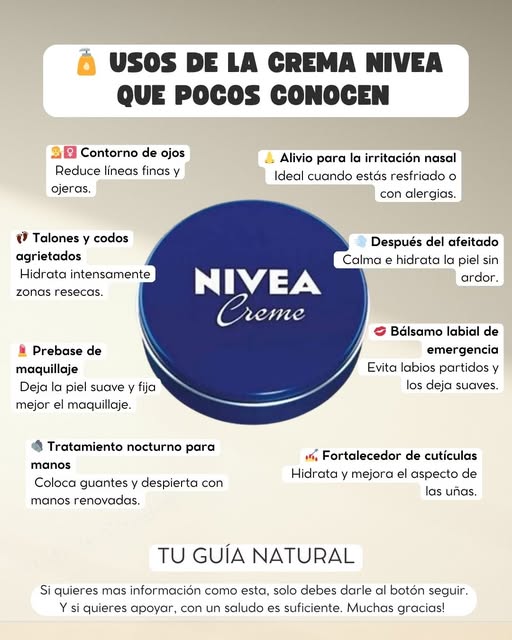 Usos de la crema Nivea