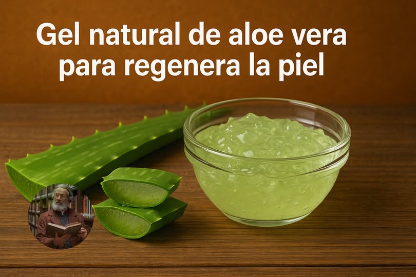 Gel natural de aloe vera para regenerar la piel