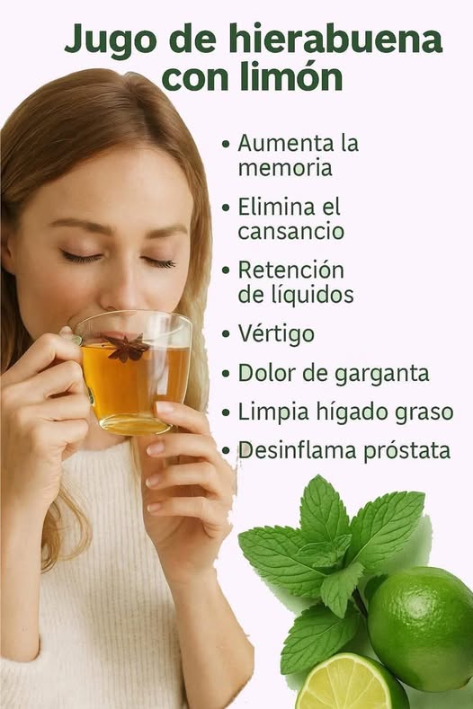 Jugo de Hierbabuena con Limón