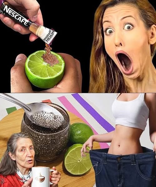 Combinación de limón, café y semillas de chía