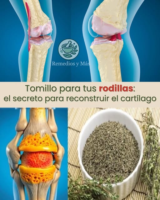 Tomillo para tus rodillas: el secreto para reconstruir el cartílago