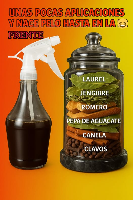 Frasco de hierbas y especias para el crecimiento del cabello