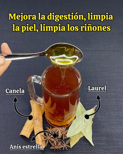 Bebida natural con canela, anís estrella y laurel