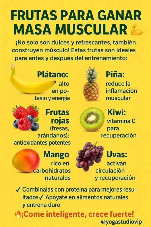 Frutas para ganar masa muscular