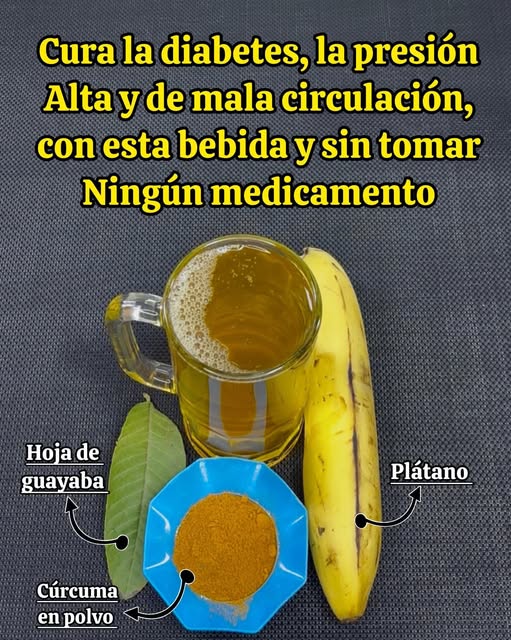 Bebida Natural de Guayaba, Cúrcuma y Plátano