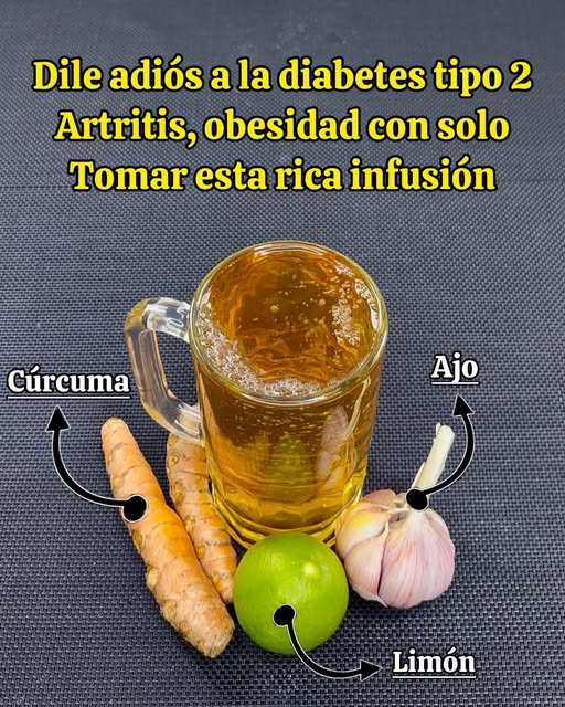 Infusión de cúrcuma, ajo y limón
