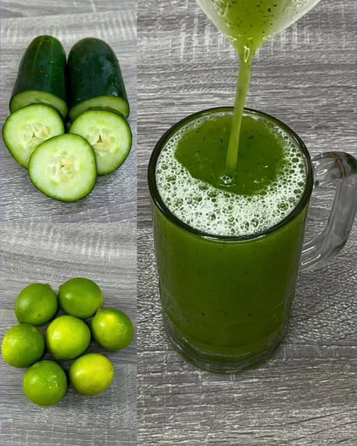 Bebida natural de pepino y limón