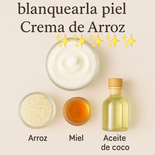 Crema de Arroz para blanquear la piel