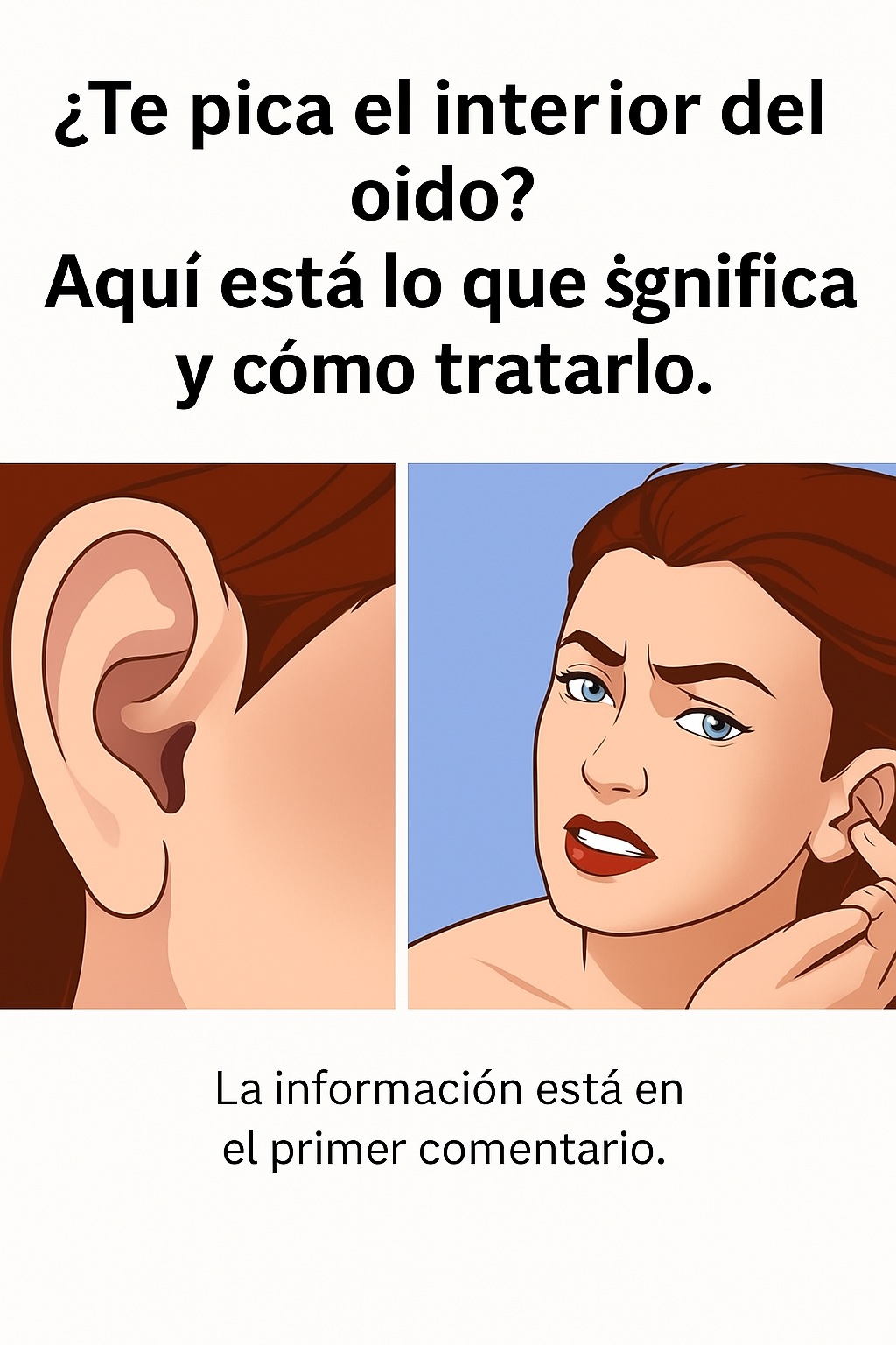 Persona tocándose el oído debido a picazón