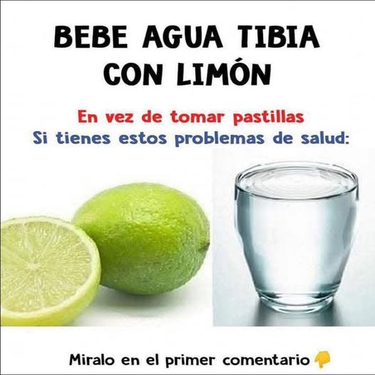 Agua tibia con limón