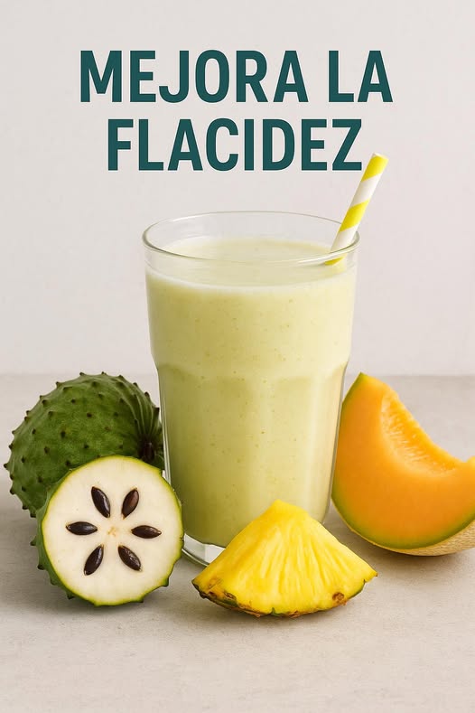 Batido Reafirmante de Guanábana, Piña y Melón