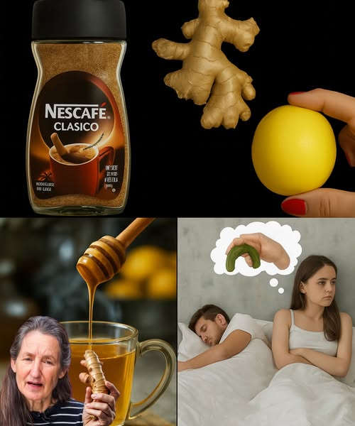 Café con jengibre, miel y limón