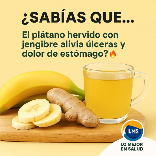 Plátano hervido con jengibre
