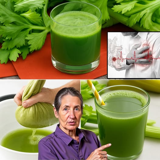 Jugo de apio fresco