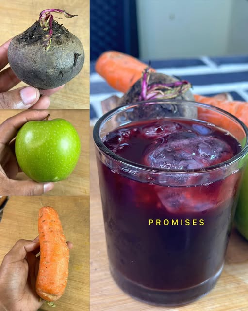 Ingredientes del jugo milagroso: remolacha, manzana verde y zanahoria
