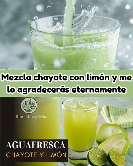 mezcla de chayote y limón