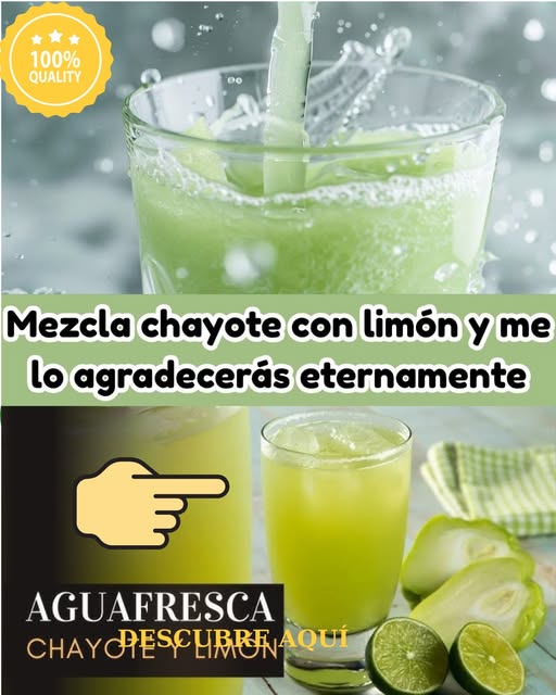 Agua Fresca de Chayote y Limón