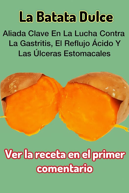 Batata dulce partida por la mitad