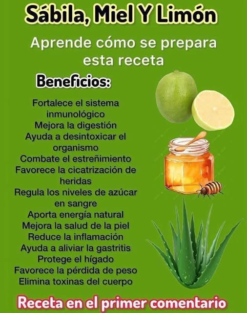 Sábila, Miel y Limón - Remedio Natural