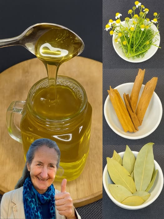 Té natural hecho con manzanilla, canela y laurel