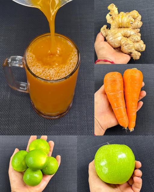 Ingredientes para un jugo natural para la vista