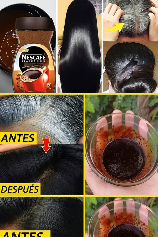 Cabello negro brillante