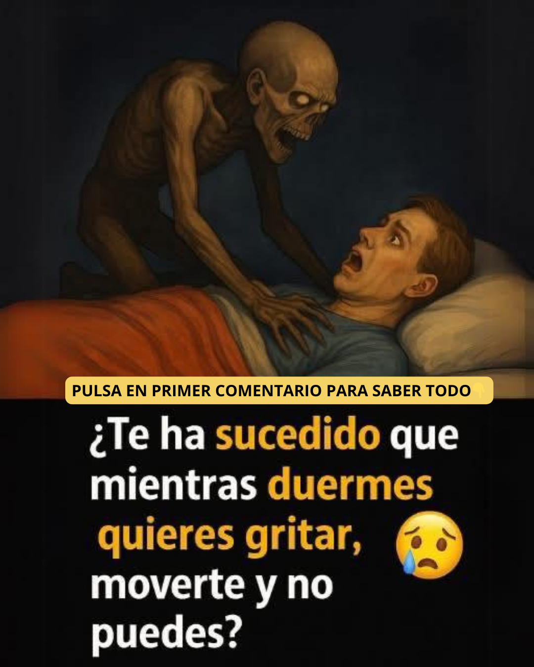Parálisis del sueño - ilustración aterradora