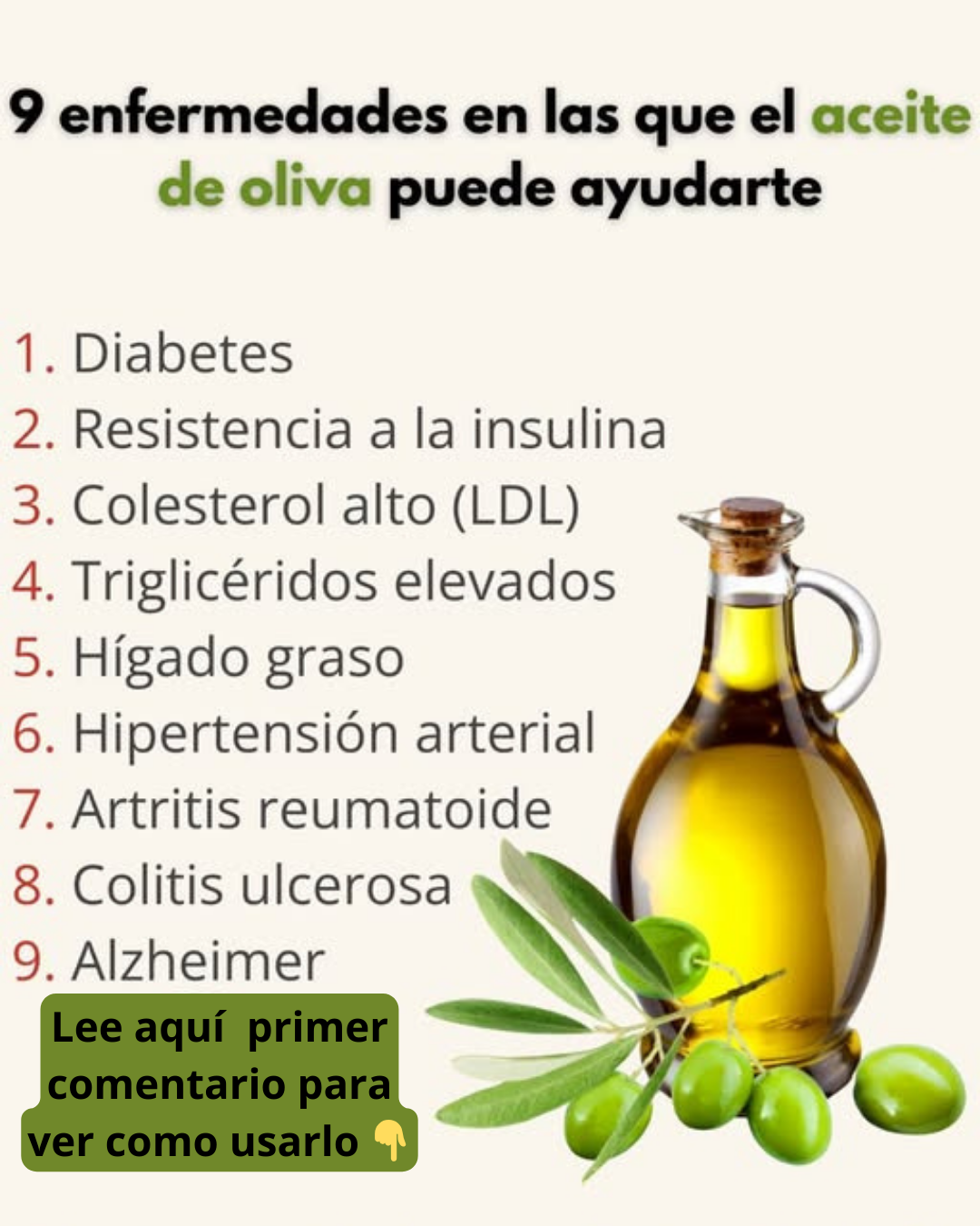 Aceite de oliva y aceitunas