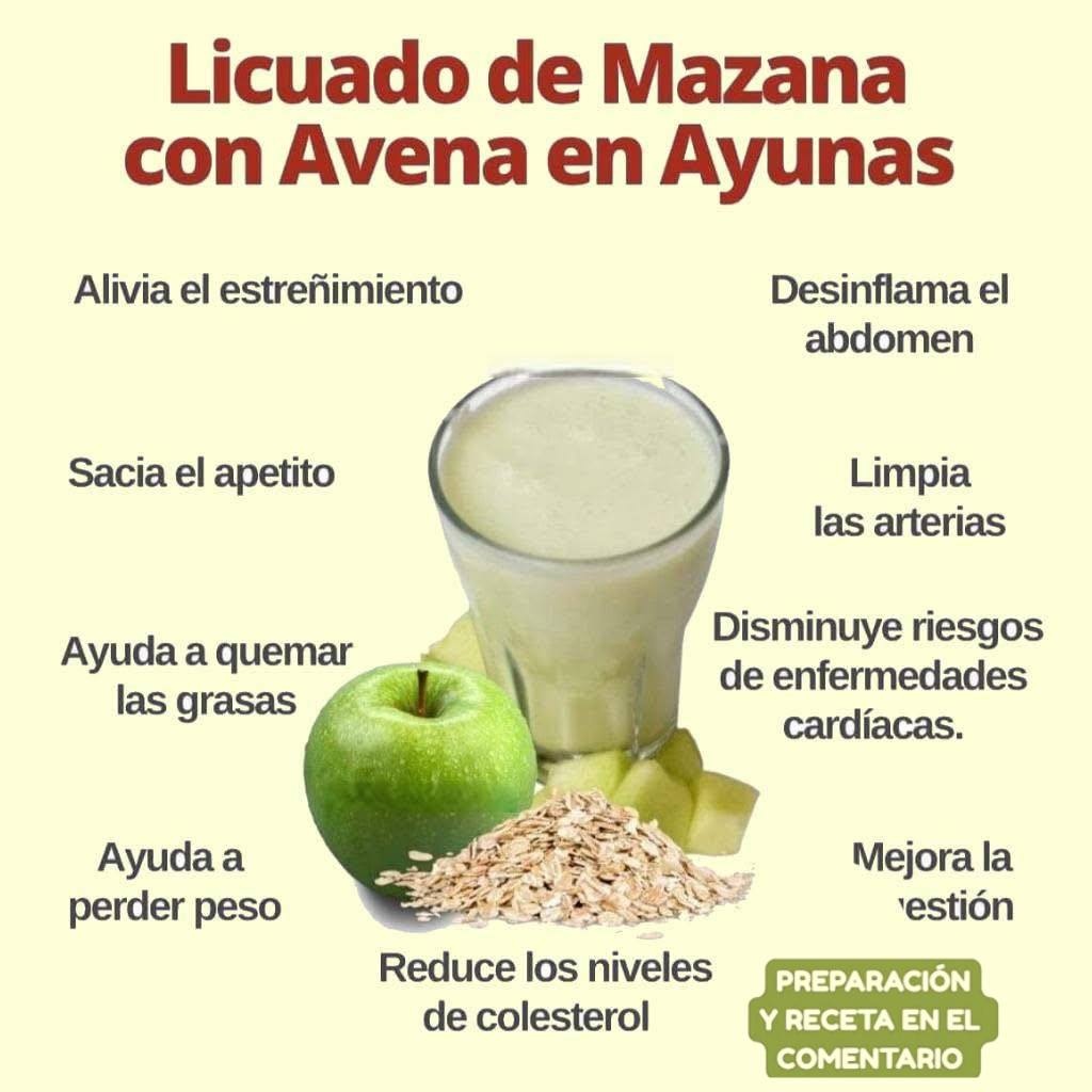 Licuado de Manzana con Avena