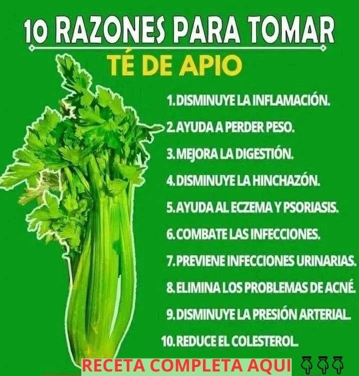 10 Razones para Tomar Té de Apio
