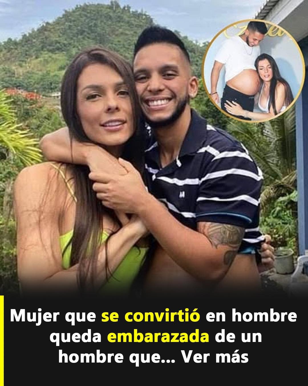 Pareja abrazándose con fondo natural