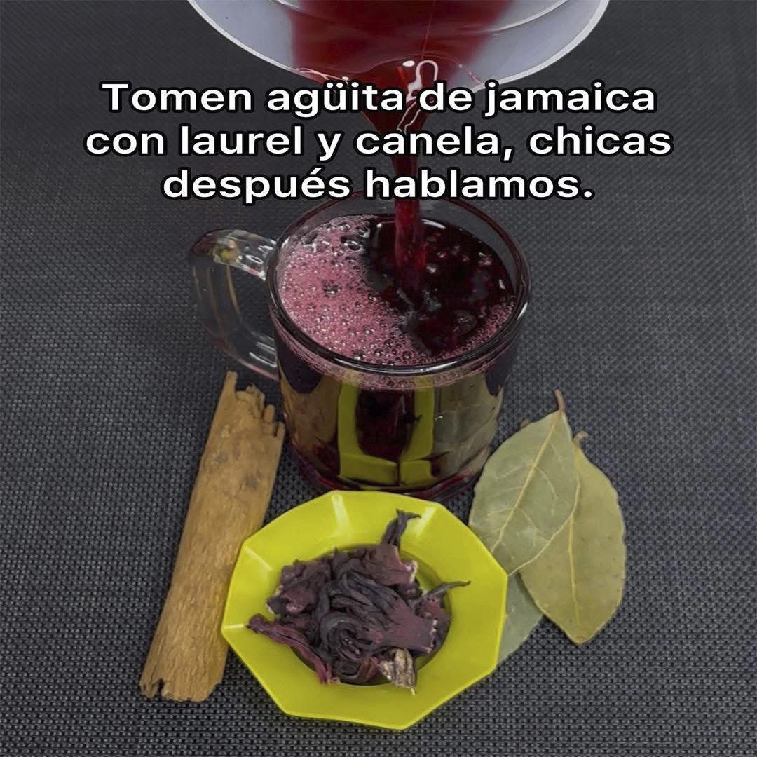 Agüita de Jamaica con Laurel y Canela