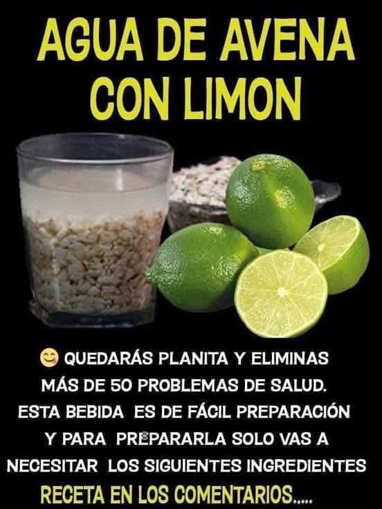 Agua de Avena con Limón
