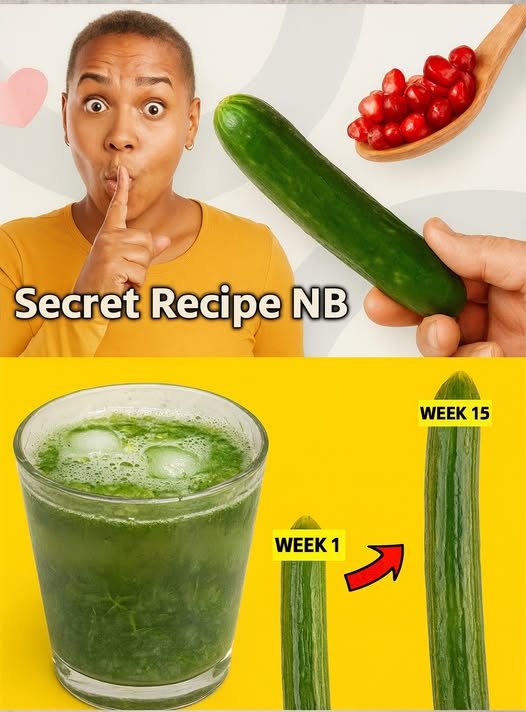 Bebida natural de pepino y granada