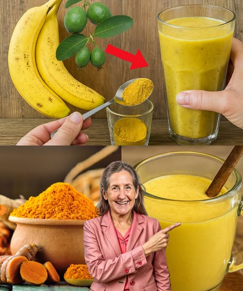 Batido saludable con cúrcuma y frutas
