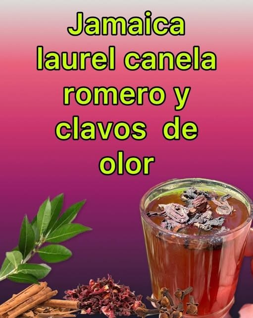 Infusión de Jamaica, Laurel, Canela y Clavos
