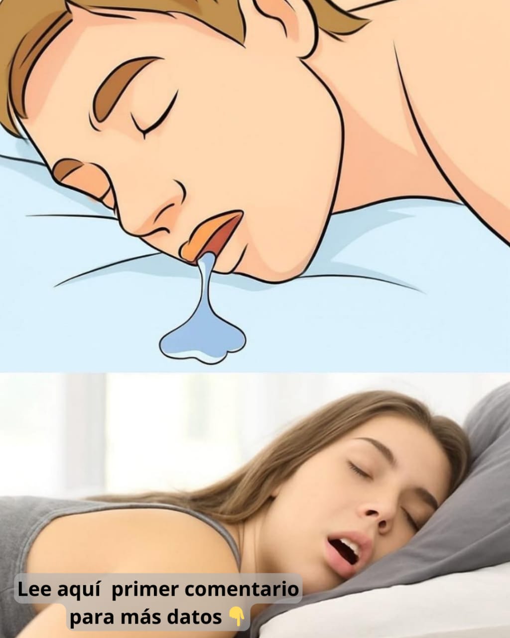 Persona durmiendo con la boca abierta