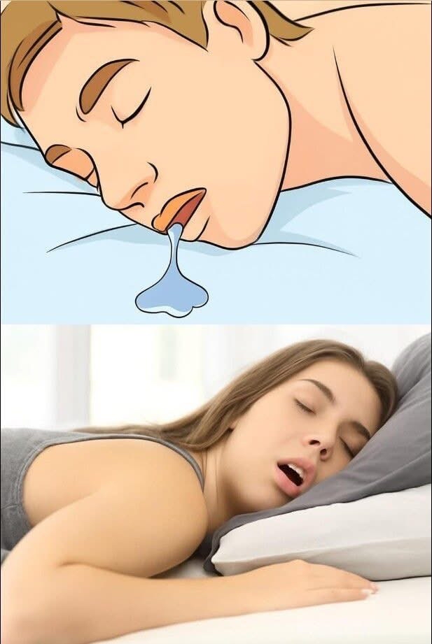 Personas durmiendo y babeando