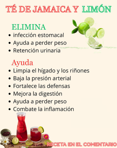 Té de Jamaica con Limón