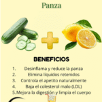 Receta Natural: Limpia tu Cuerpo y Baja la Panza con Pepino y Limón