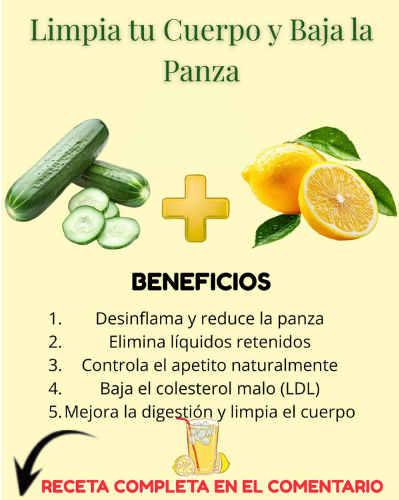 Pepino y Limón para limpiar el cuerpo