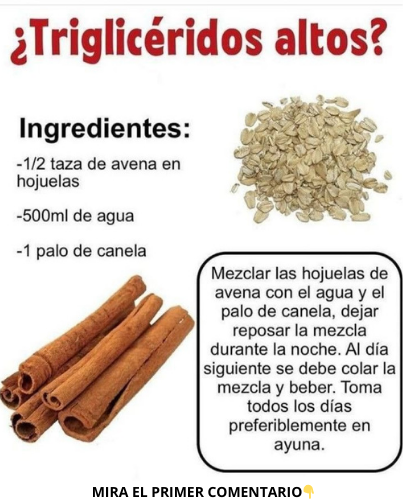 Receta para controlar triglicéridos altos