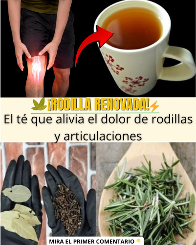 Té de laurel y romero para aliviar el dolor de rodillas